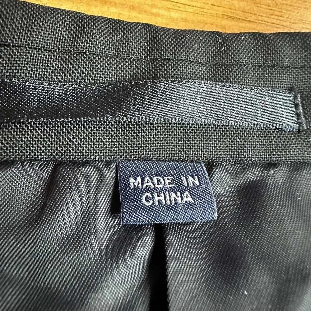 J Crew Ludlow Loro Piano 2-Piece Suit Mens 44R/34x32 Black 100% Italian Wool